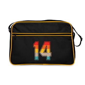 14 years retro jersey number 14 T-shirt number 14 - Retro Bag - black/gold - Front