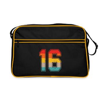 16 years retro jersey number 16 T-shirt number 16 - Retro Bag - black/gold - Front