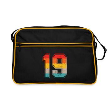 19 years retro jersey number 19 T-shirt number 19 - Retro Bag - black/gold - Front