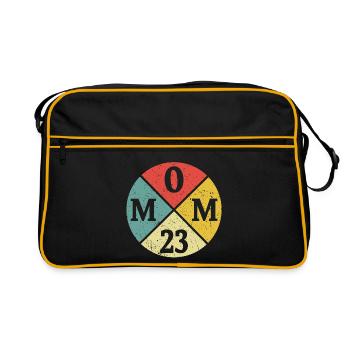 Maman 2023 Cadeau Maman 23 Femme enceinte - Sac Retro - noir/or - Devant