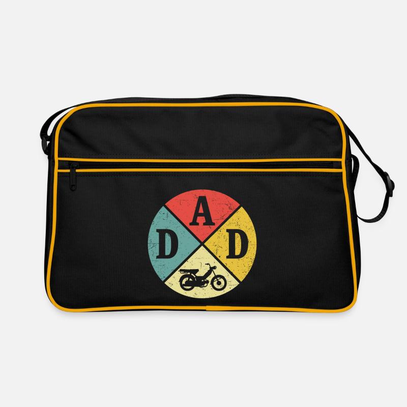 retro dad moped father moped moped rider Retro Bag