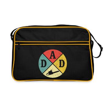 Father Lumberjack Dad Father's Day Chainsaw - Retro Bag - black/gold - Front