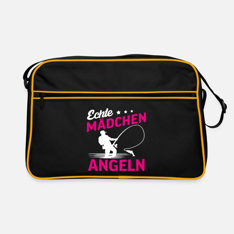 Echte Mädchen Angeln Retro Tasche