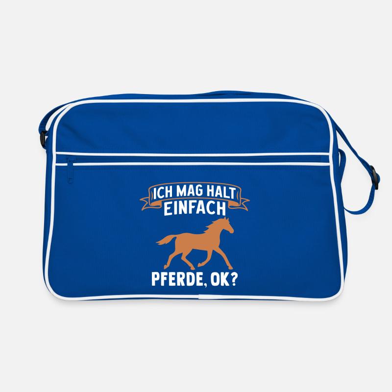Ich Mag Halt Einfach Pferde Okay Retro Tasche