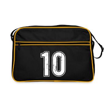 10 ans Retro Jersey Numéro 10 T-hirt Numéro - Sac Retro - noir/or - Devant