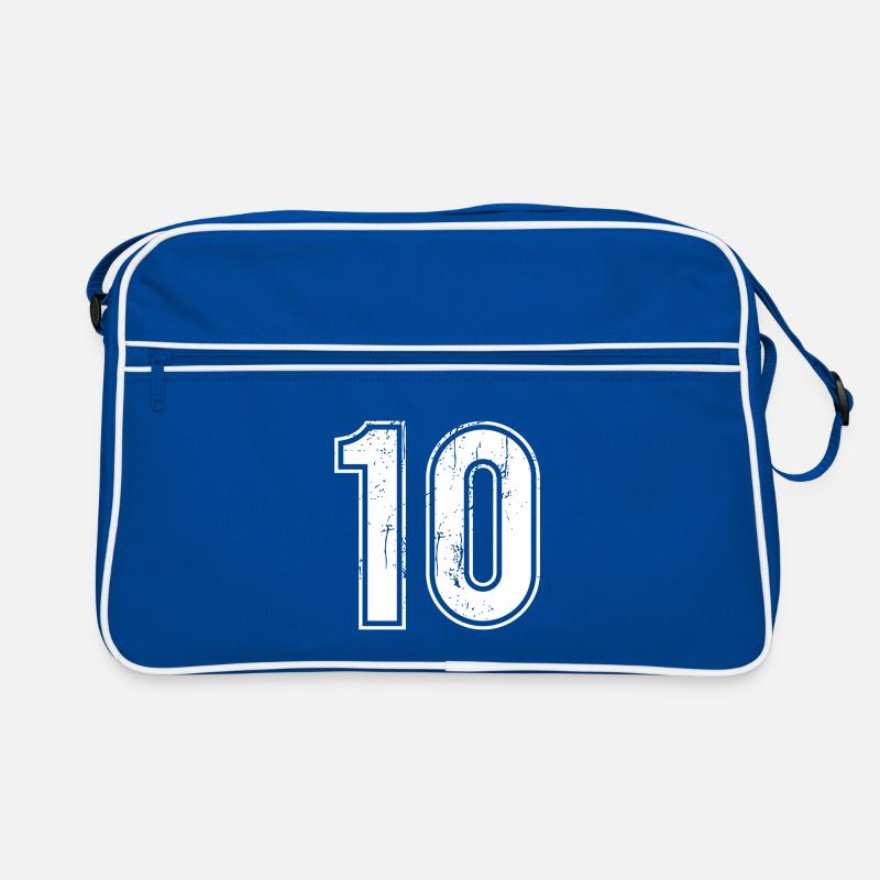 10 ans Retro Jersey Numéro 10 T-hirt Numéro Sac Retro