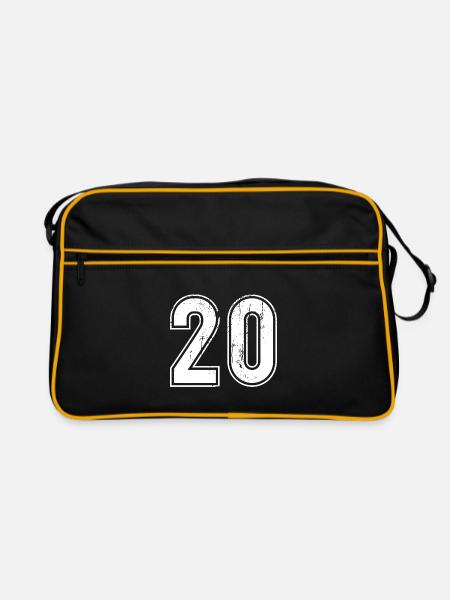 20 Years Retro Jersey Number 20 T-hirt Number 20 - Retro Bag - black/gold