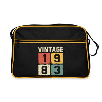 Millésime 1983 Né en 1983 - Sac Retro - noir/or - Devant