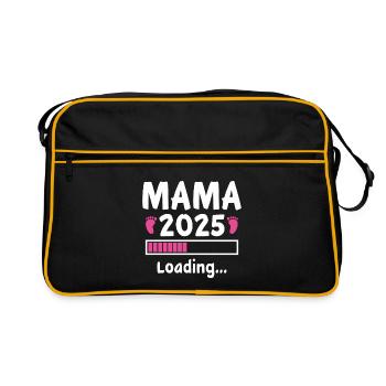 Mama 2025 Loading - Retro Tasche - Schwarz/Gold - Vorne