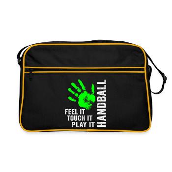 Handball Feel It Touch It Play It Handballer - Retro Bag - black/gold - Front