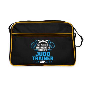 So sieht ein richtig cooler Judo Trainer aus - Retro Tasche - Schwarz/Gold - Vorne
