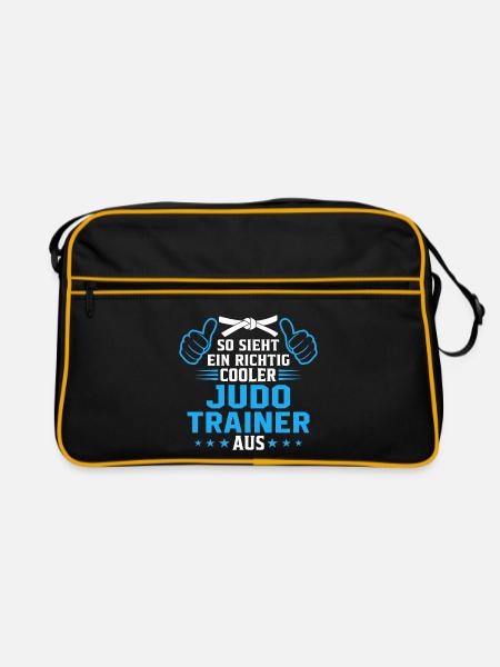 So sieht ein richtig cooler Judo Trainer aus - Retro Tasche - Schwarz/Gold - Vorne