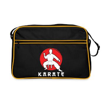 karaté - Sac Retro - noir/or - Devant
