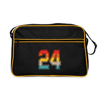 Maillot rétro 24 ans Numéro 24 T-shirt numéro 24 - Sac Retro - noir/or - Devant