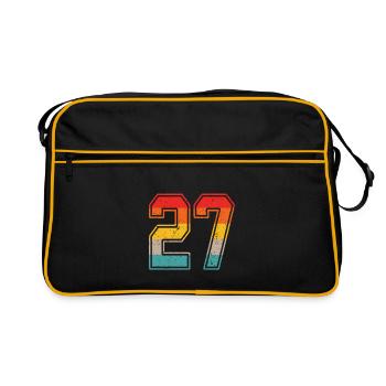 Maillot rétro 27 ans numéro 27 T-shirt numéro 27 - Sac Retro - noir/or - Devant