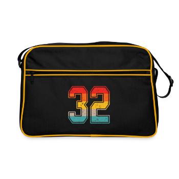 Maillot rétro 32 ans numéro 32 T-shirt numéro 32 - Sac Retro - noir/or - Devant