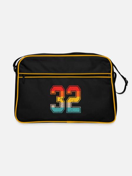 32 Years Retro Jersey Number 32 T-shirt Number 32 - Retro Bag - black/gold - Front