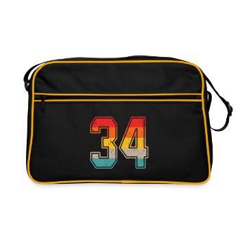 34 Years Retro Jersey Number 34 T-shirt Number 34 - Retro Bag - black/gold - Front