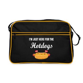 Hotdogs Danemark cadeau disant nord - Sac Retro - noir/or - Devant