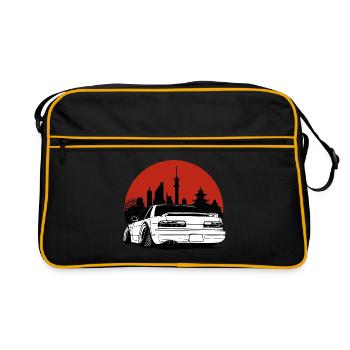 Silhouette ville soleil cadeau JDM Motorsport - Sac Retro - noir/or - Devant