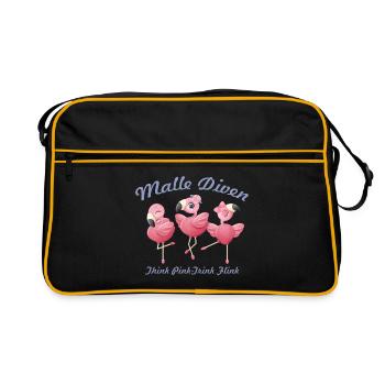 Malle Divas Think Pink DrinkIng Nimble Bridal Gift - Retro Bag - black/gold - Front