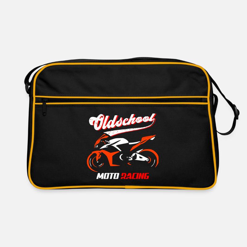 Motorrad Silhouette Design Retro Tasche