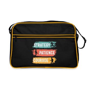 Stratégie Patience Courage Fencer Cadeaux 2021 - Sac Retro - noir/or - Devant