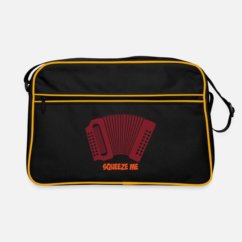 Squeeze me Geschenk Akkordeon Ziehharmonika Retro Tasche
