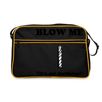 Blow me - It's my birthday - Retro Bag - black/gold - Front