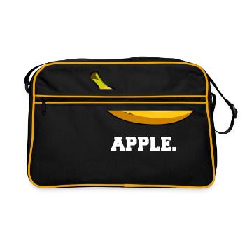 Apple T-Shirt Gift Idea Christmas Funny - Retro Bag - black/gold - Front