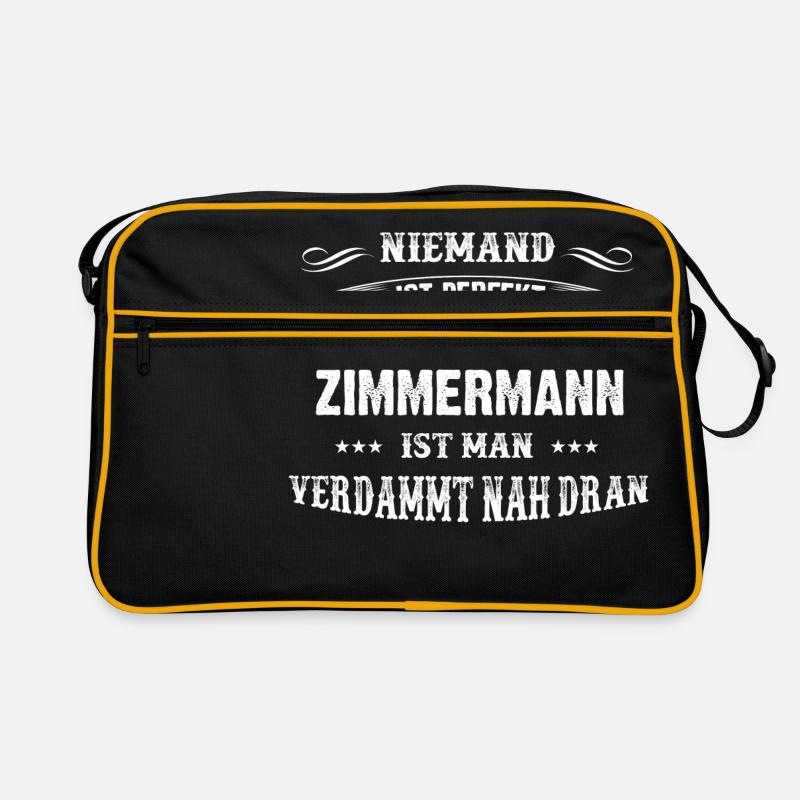 Männer-T-Shirt Beruf Zimmermann Retro Tasche