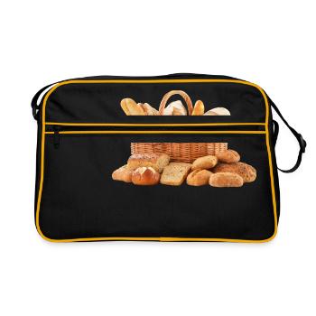 pain baguette broetchen crossaint Baecker pain bu - Sac Retro - noir/or - Devant