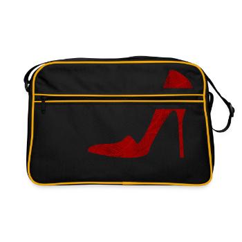 High heels red / shoes / party / date / gift - Retro Bag - black/gold - Front