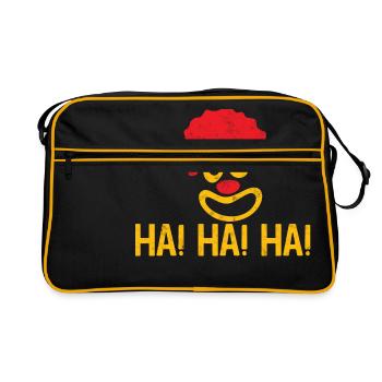 Clown: Ha! Ha! Ha! - Gift - Retro Bag - black/gold - Front