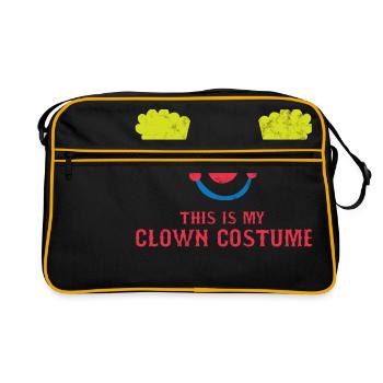 Clown: This Is My Clown Costume - Geschenk - Retro Tasche - Schwarz/Gold - Vorne