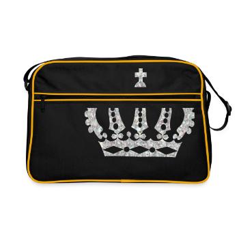 roi couronne royale couronne tour du château château burg2 - Sac Retro - noir/or - Devant