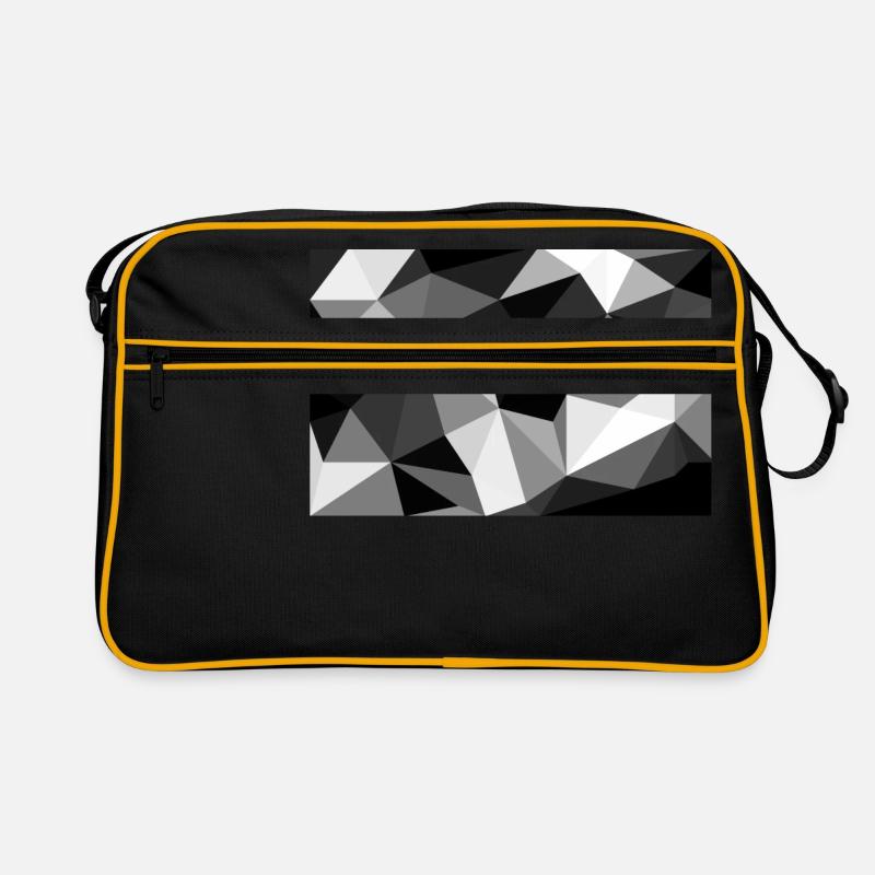 Polygon noir et blanc Sac Retro