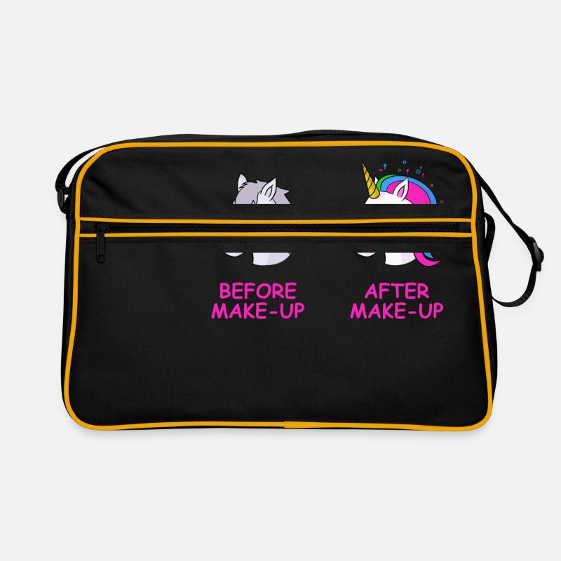 Makeup unicorn t-shirt gift idea birthday Retro Bag