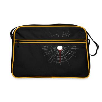 Bullet hole. Cool. Gift. Funny. - Retro Bag - black/gold - Front