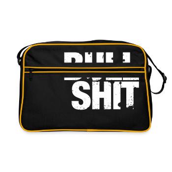 Bullshit - ce sont des conneries! - Sac Retro - noir/or - Devant
