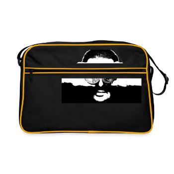 BitCoin et en dollars dans les yeux - Sac Retro - noir/or - Devant