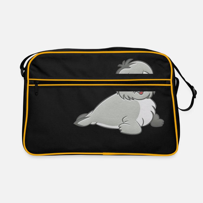 Robbe Plüschtier Retro Tasche