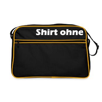 Shirt (fast) ohne Aufdruck - Retro Tasche - Schwarz/Gold - Vorne