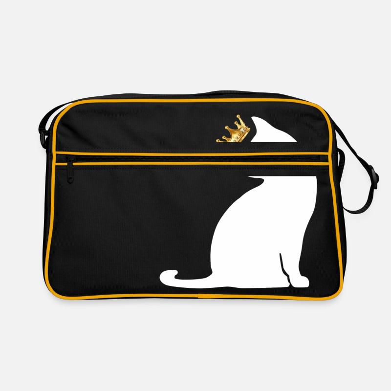 Krone Katze Retro Tasche