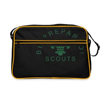 Pfadfinder, Scout, Wölfling, Rover, Geschenk - Retro Tasche - Schwarz/Gold - Vorne