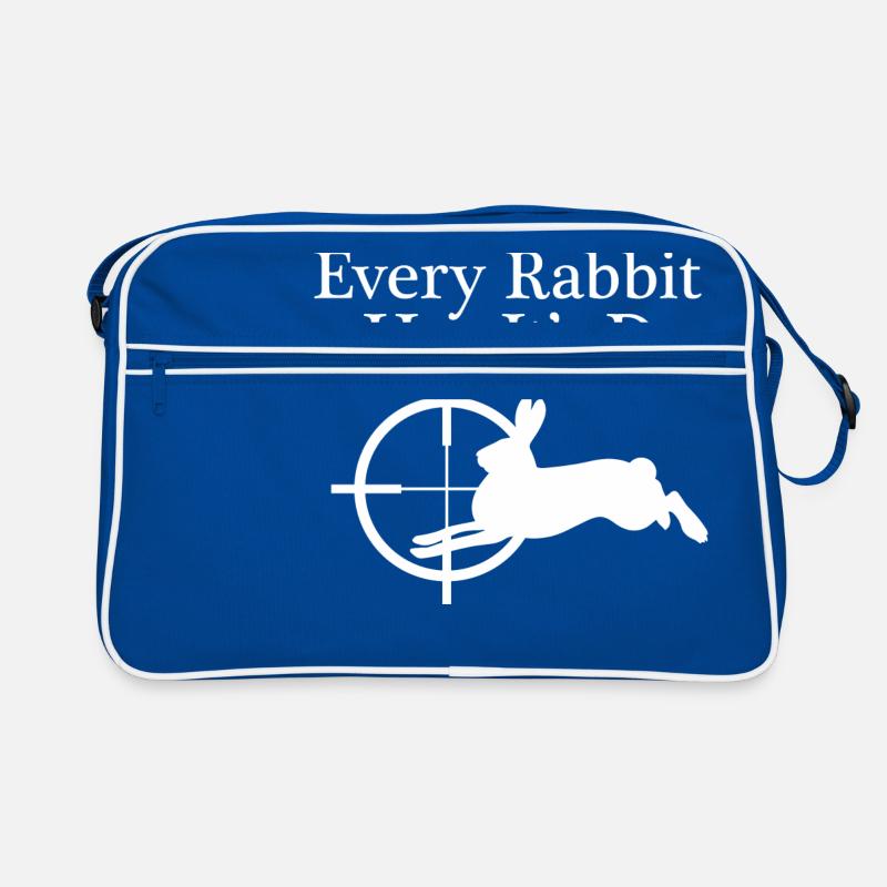 Jagd, Jäger, Halali, Geschenk, Hase, Kaninchen Retro Tasche