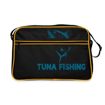 Pêche - Pêche - Thon - Cadeau - Sac Retro - noir/or - Devant
