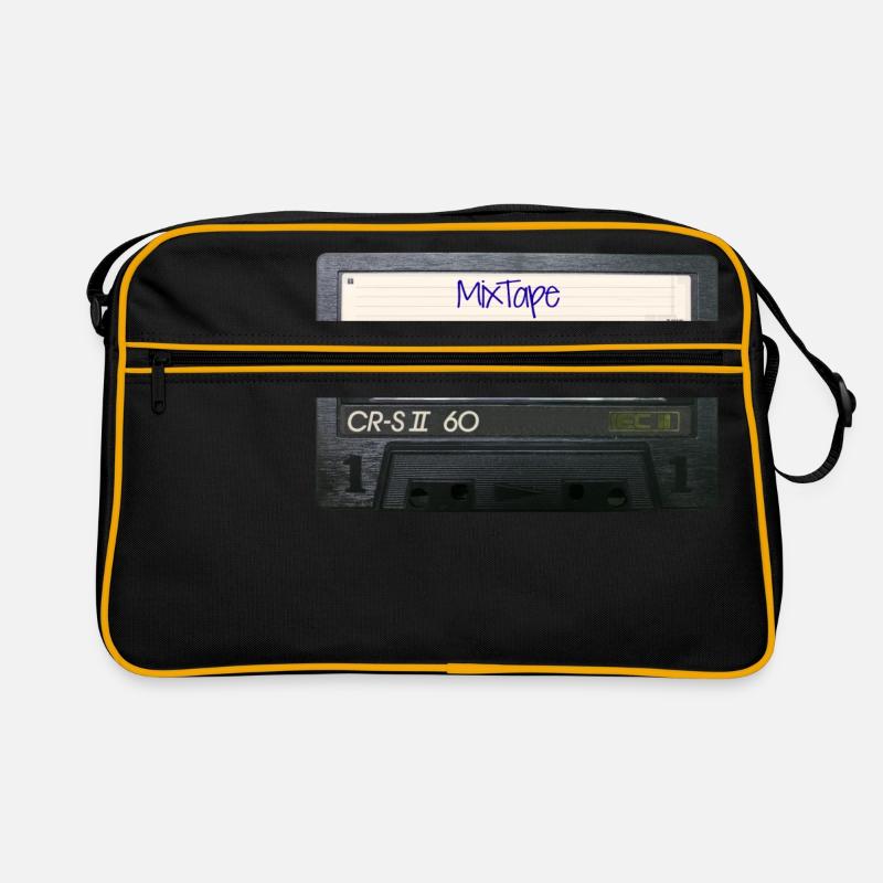Retro DJ MixTape - Retro Tasche - Schwarz/Gold