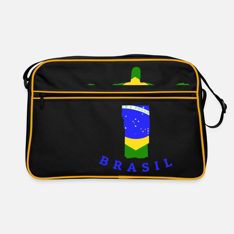Brasil Flag Statue Retro Tasche