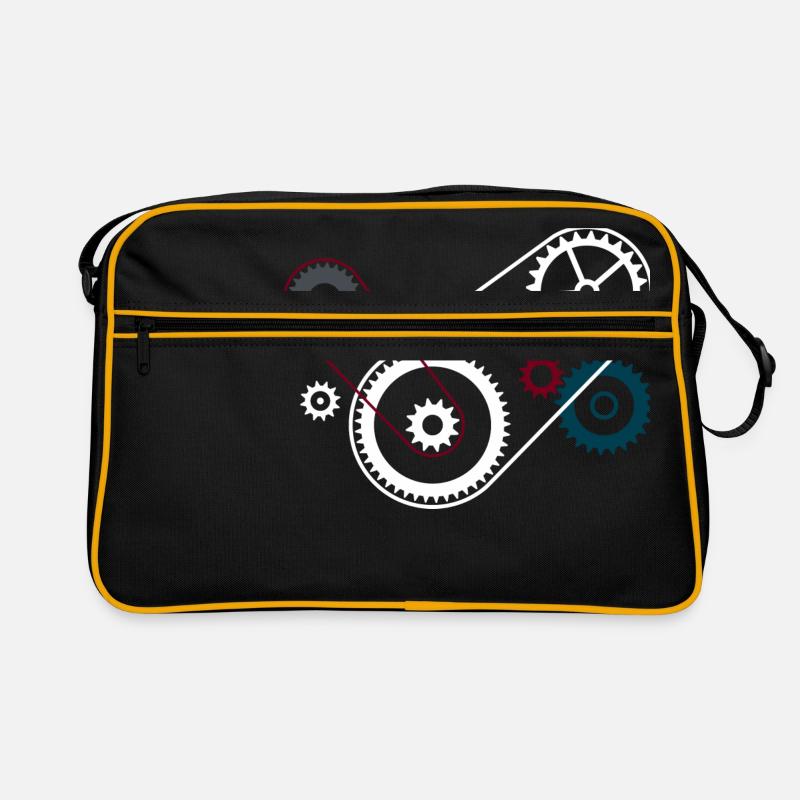 Bloc moteur de boîte de vitesses Gears - Sac Retro - noir/or